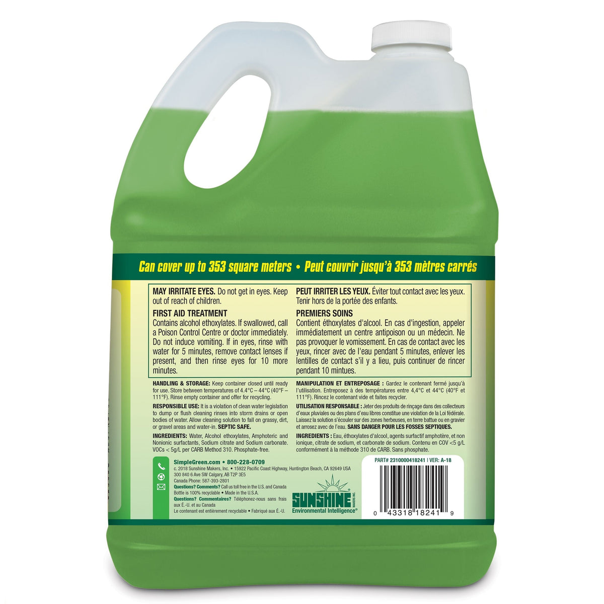 Heavy-Duty Concentrate Pressure Washer Detergent, 4L