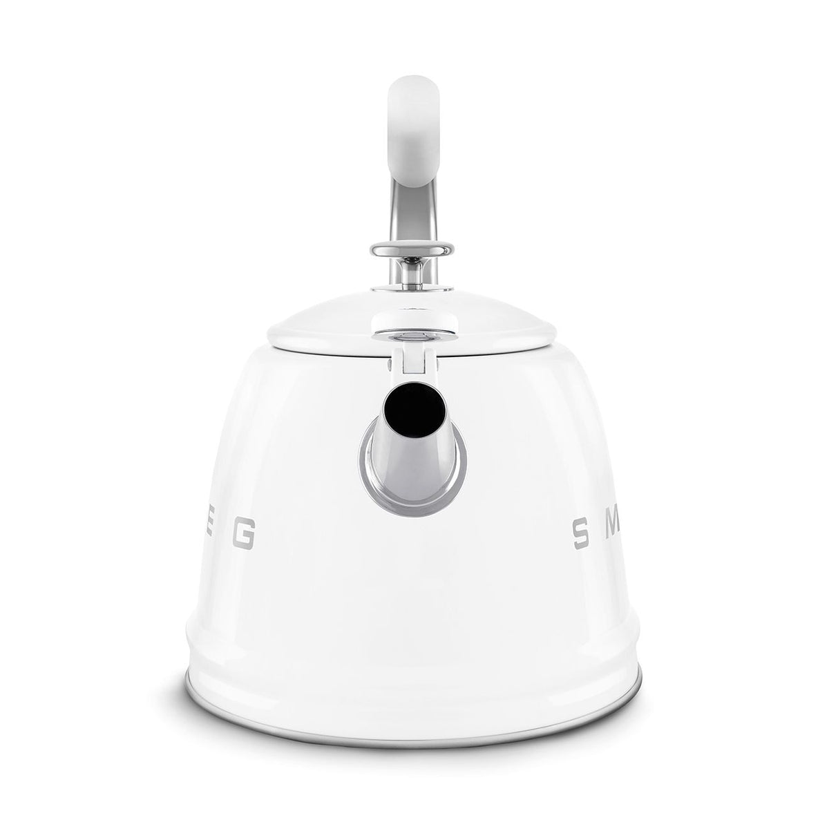 Traditional Stove Top Whistling Kettle, White, 2.3-L