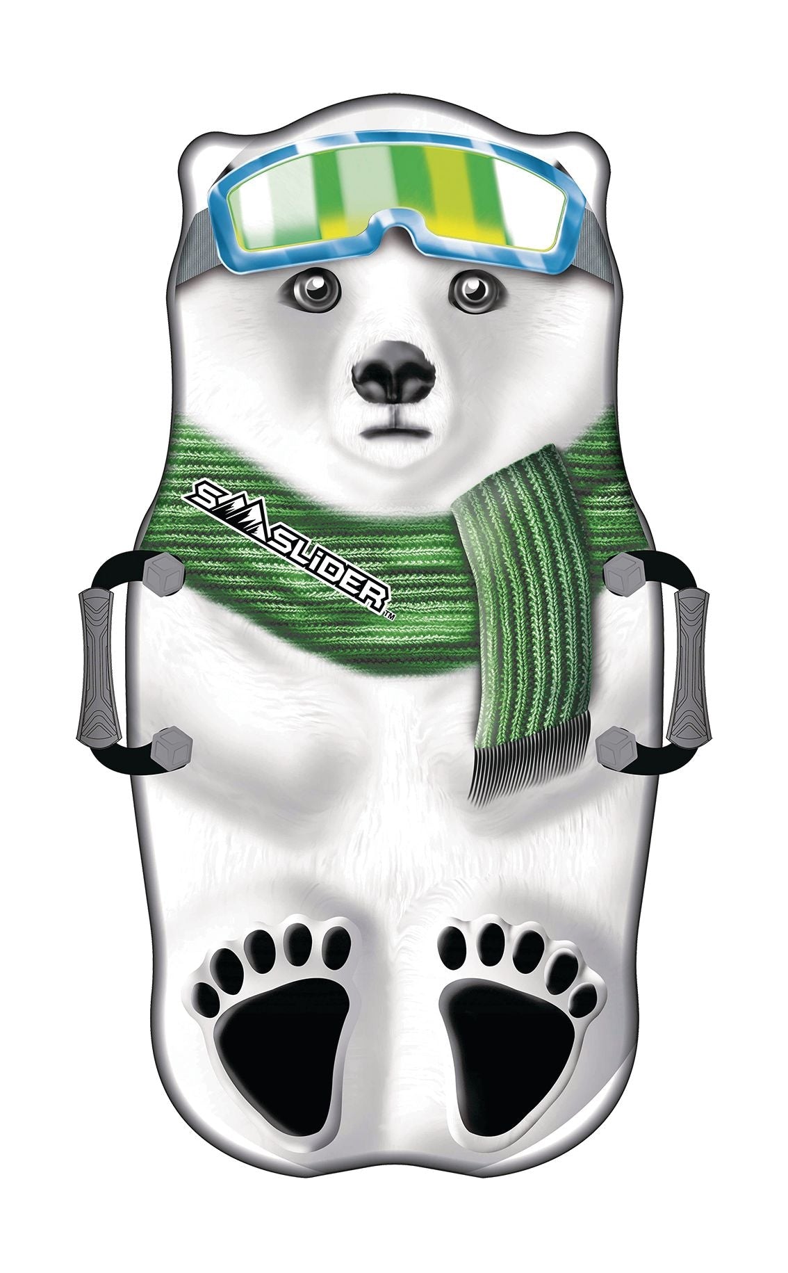 Snow Slider Kids' 1-Person Lightweight Foam Winter Snow Sled/Toboggan with Handles, Assorted