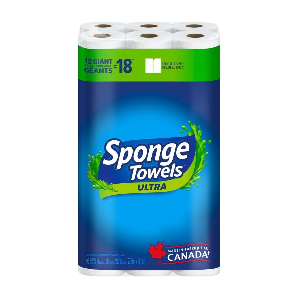 Ultra Choose-A-Size Giant Roll Paper Towels, 2-ply, 12-pk