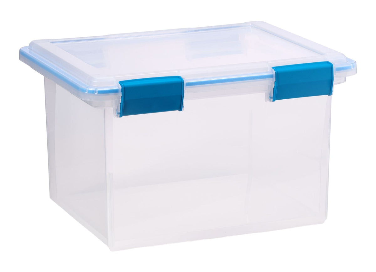 Clear Storage Box with Gasketed Lid, 30-L