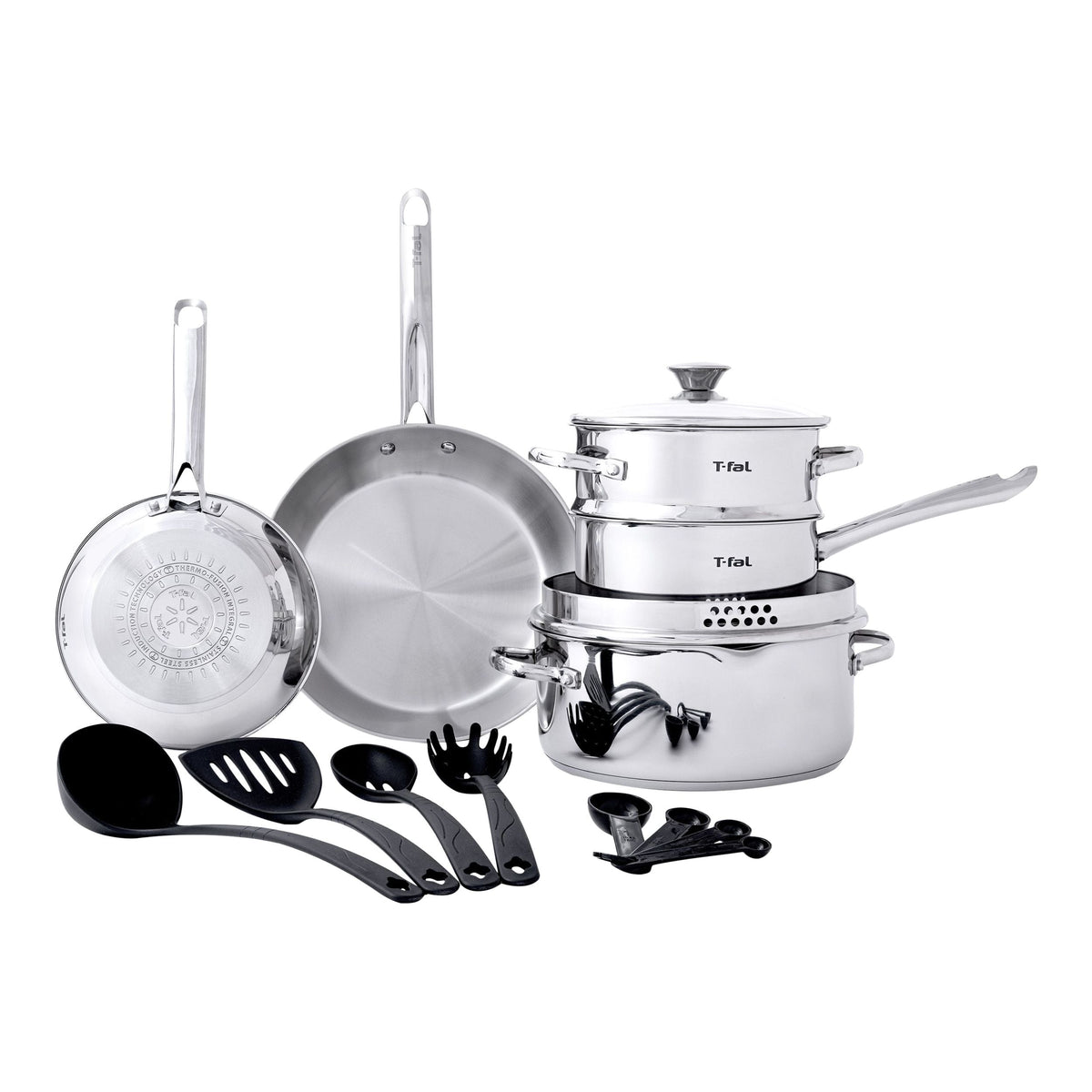 Cook and Strain Stainless Steel Cookware Set, 15-pc