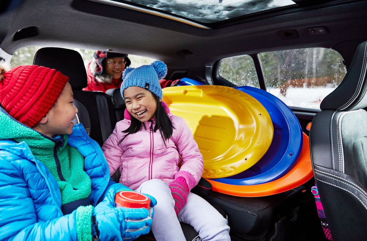 Torpedo Kids' 2-Person Lightweight Plastic Winter Snow Sled Toboggan