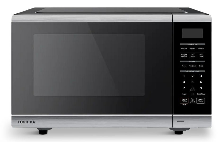 Countertop Microwave, 1100 W, Stainless Steel Smart Sensor, 1.3-cu-ft