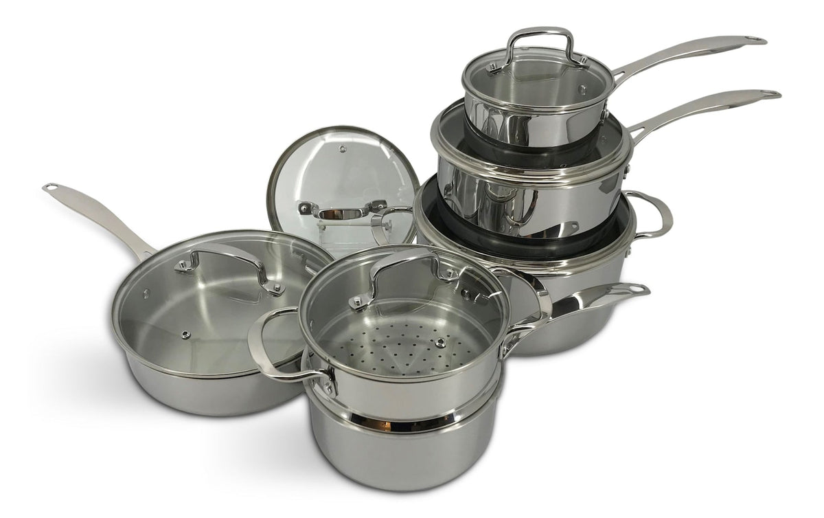 Elite Series 3-Ply Clad Stainless Cookware Set, Oven Safe