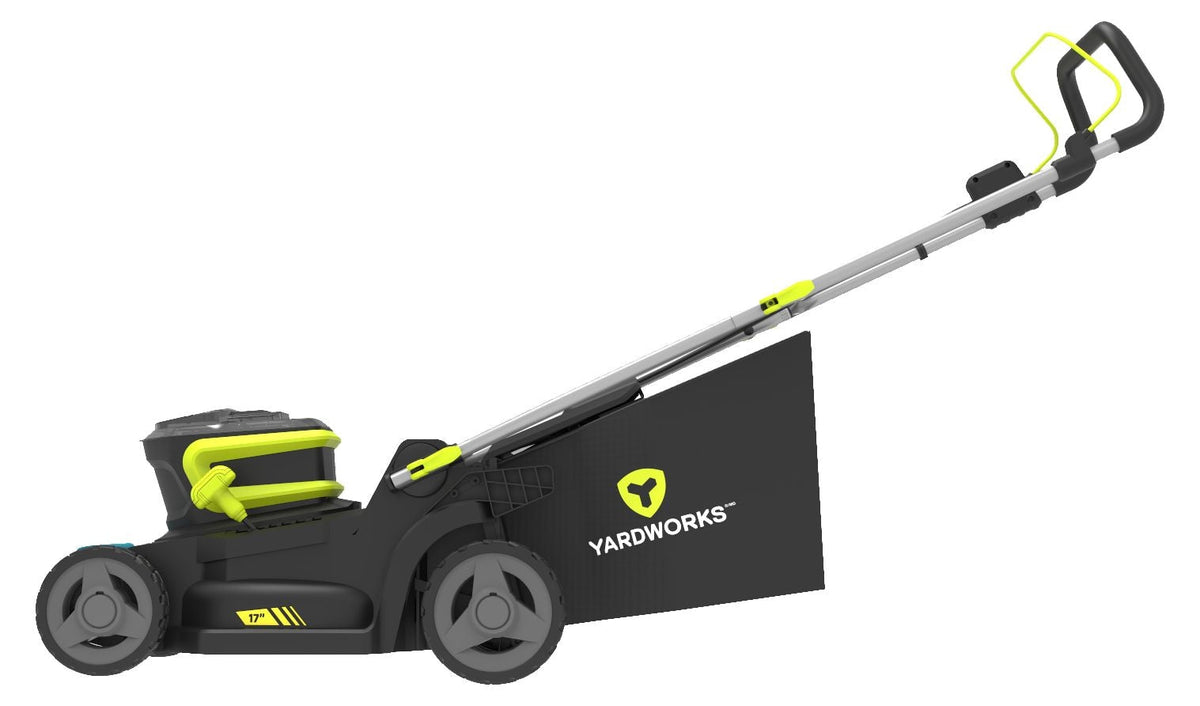 48V 2-in-1 Brushless Push Lawn Mower, 17-in with 4Ah Battery & Charger
