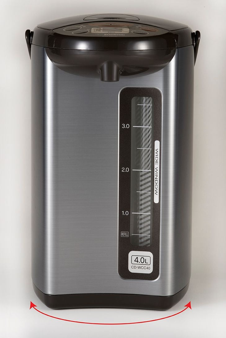 Electric Hot Water Boiler, Warmer & Dispenser, Black/Stainless Steel, 4-L