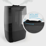 Enrichment HumeXL Ultrasonic Cool Mist Humidifier - Large, Easy-to-Clean Tank, High/Low Mist, 2 360 Mist Nozzles and Night Mode