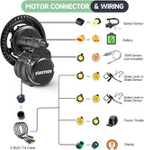 Torque Sensor Tong-Sheng TSDZ8 Mid Drive Motor Kit - 48V 750W Electric Bike Conversion Kit with EKD01 Display and Battery Optional, Compatible with BB 68-73MM Mountain/Road Bikes