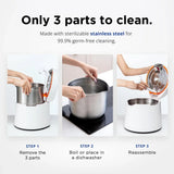 Carepod 31S Stainless Steel Humidifier, 1Gal/4L, Quiet, Filter-Free