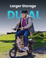 Electric Scooter with Large Basket, 550W Motor