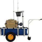 Fishing Cart, Pneumatic Tires, Beach Trailer with Large Cargo Basket, 176lbs Load Capacity, 35.4 * 15.7 * 9.8in Beach Cart Wagon，for Picnic