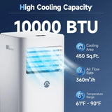 10000 BTU Portable AC for Room up to 450 Sq. Ft