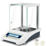 Lab Scale, Digital Analytical Balance 220g/ 0.1mg, High Precision Scientific Precision Scale Accuracy 0.0001g, Balance Scale for Coin/Jewelry/Powder with Weights and RS232 Interface