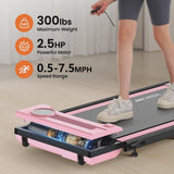 ANCHEER Portable Folding Walking Pad 300lb, 7.5 MPH Under Desk Treadmill with Remote Control LED Display,2 in 1 Walking Pad Treadmill for...