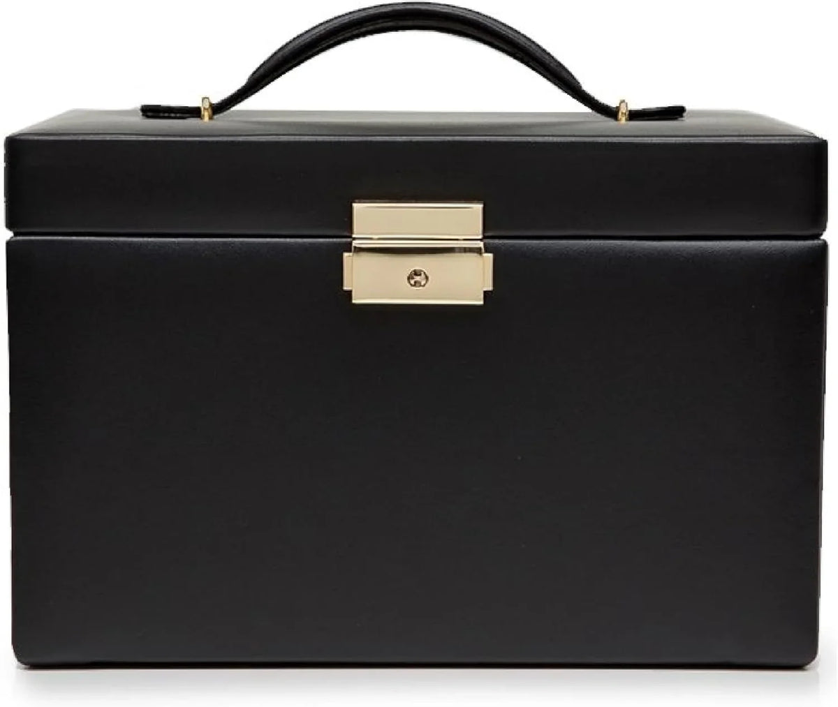 Medium-sized jewelry box, made of tin - 28 compartments, 10 spaces for storing rings, 20 slots for ear piercings 10 compartments for storing necklaces - Includes a handbag