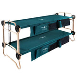Large Cam-O-Bunk Benchable Double Cot with Storage Organizers, Green
