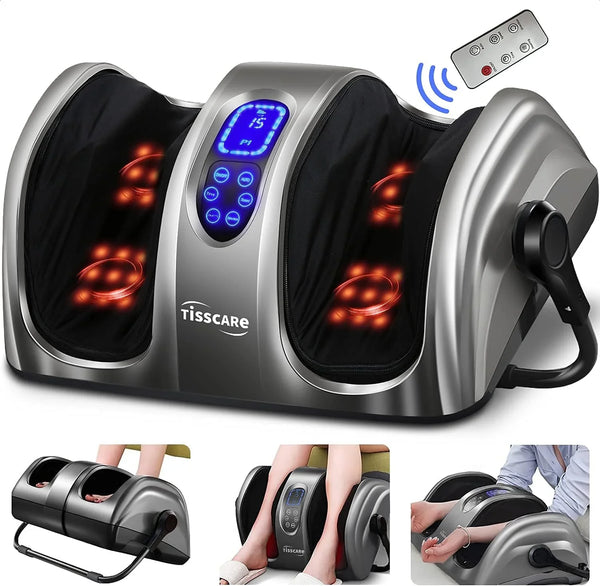 Therapeutic foot massager with heat therapy: Suitable for nerve disorders, plantar fasciitis and pain relief. This FSA/HSA compliant foot massager is suitable for home/office use to massage the feet/legs/shins/ankles. It is suitable for both women an V543