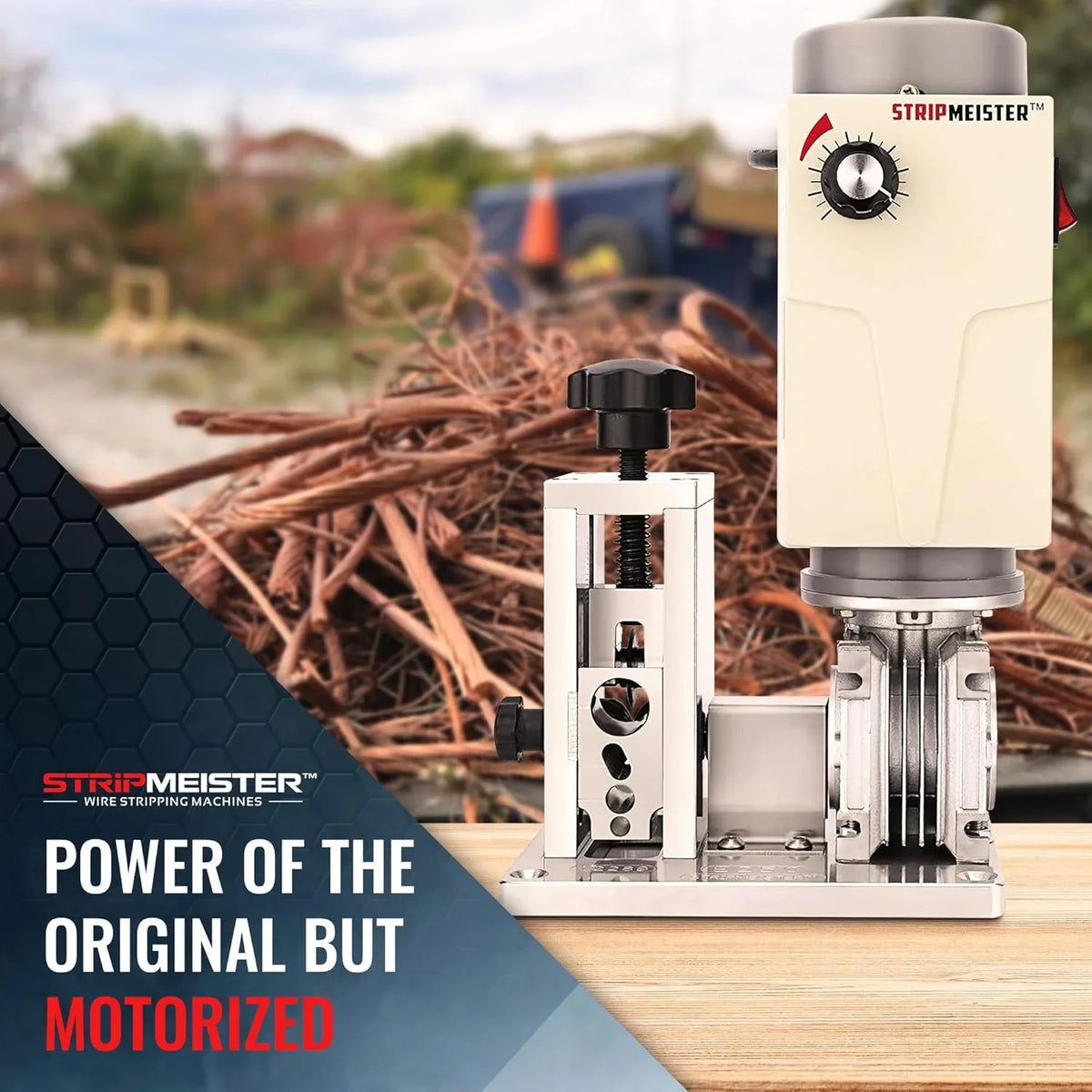 Electric automatic cable stripping machine - The maximum diameter of the detachable cable can reach 3/4 inch. There is no jamming. It is equipped with a motor-driven cable stripping device and has a variable speed control function. It is suitable for