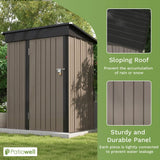 5x3 FT Outdoor Storage Shed for Backyard Garden Patio Lawn