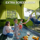 5-9 Person SUV Tent with Screen Porch and Awning for Family Camping, Weather Resistant and Portable Van or Car Tent, Includes Rainfly and Storage Bag, 13' W X 10' L X 7.1' H