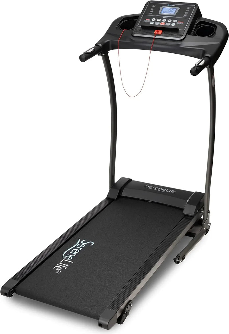 Folding Treadmill - Foldable Home Fitness Equipment with LCD for Walking & Running - Cardio Exercise Machine - Preset and Adjustable Programs - Wireless Connectivity I3901