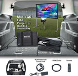 Projector ultra-short focal length portable outdoor family courtyard movie night projector, waterproof projector, 1080p resolution, 1500 lumens, supports Wireless and built-in battery, compatible with iOS TV platform