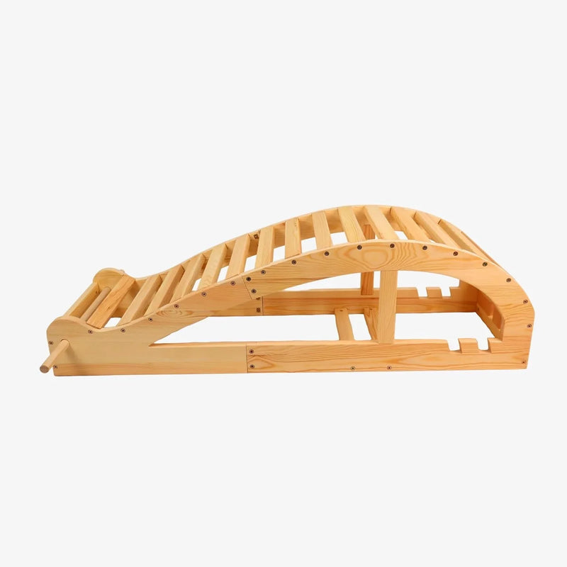 Yoga Inverted Pole Pose Seated Cushion - Wooden backward bend seat cushion, designed for deep stretching and enhancing flexibility; Large-sized backward bend cushion, providing better support effect S921