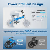 Alpha Joy Electric Bike for Adults 20 in, Rated 500W E-Bike 48V 13AH UL2849