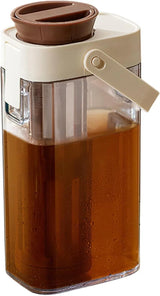 Iced Tea Pitcher, Tea Beverage Container, Leak Proof Dispenser with Transparent and Large Capacity Design for Outdoor Picnics, Parties, or Barbecues, 1 Piece