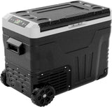 EUHOMY 12 Volt Refrigerator, 37QT(35L) Electric Cooler, Portable Freezer 12V/24V DC 110-240V AC, 12V Fridge -4--~68--, 12V Cooler with Wheels & 2 Baskets for Travel, Truck, Boat, Camping