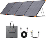 350-watt portable solar panel, suitable for power stations, hurricane emergency supplies, 43-volt foldable solar charger (25% efficient, IP68 waterproof rating, 4 reinforced stands, suitable for camping and RV travel)