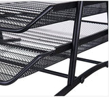 Metal Mesh 2 Tier Document Letter Tray Desk Organizer File Holder Magazine Notebook Organizer Office Supplies