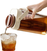 Iced Tea Pitcher, Tea Beverage Container, Leak Proof Dispenser with Transparent and Large Capacity Design for Outdoor Picnics, Parties, or Barbecues, 1 Piece