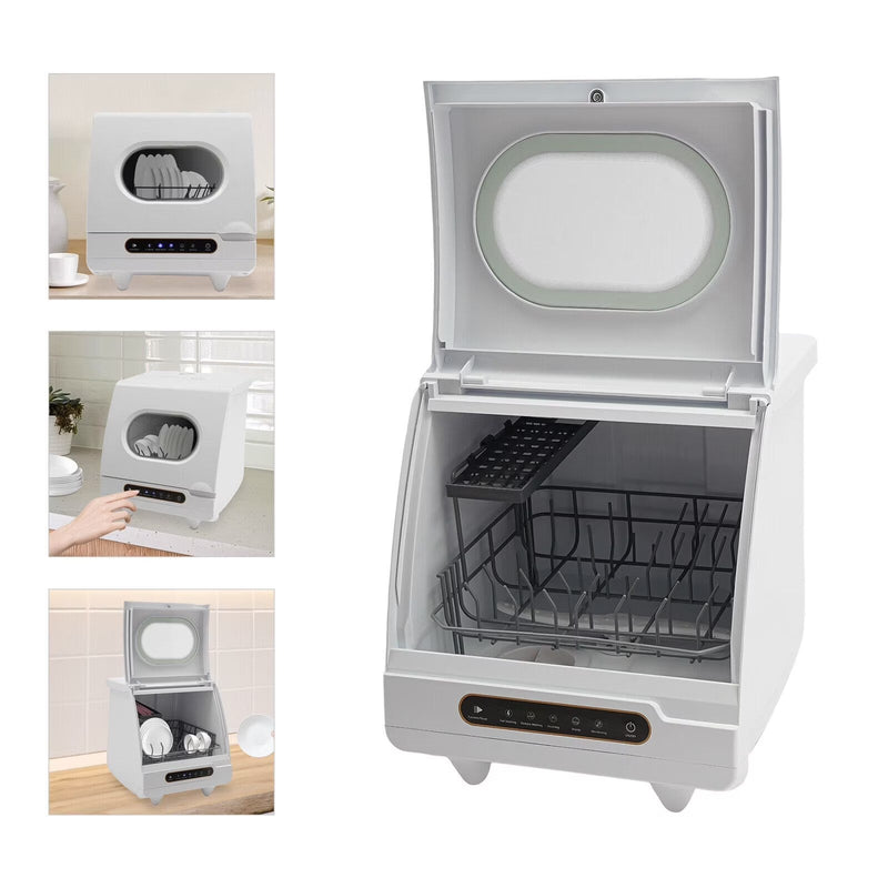 1200W mini Portable Countertop Dishwasher 360 Rotating Deep Cleaning Dishwasher G7618
