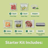 2195546 Preserve Vacuum Sealer, Special 14-Piece Starter Kit with Vacuum Seal Roll and Bags
