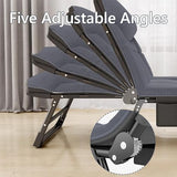 Folding Camping Cot Adults Bed,Adult Folding Bed, Rollaway Bed with Mattress for Adults Queen, High Elastic Sponge Five Adjustable Angles Good Load Bearing, Folding Bed, for Home Outdoor