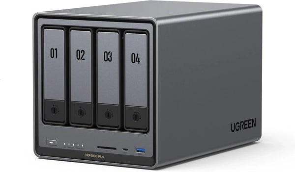 Four-slot desktop network storage device, equipped with Intel Pentium Gold 8505 octa-core processor, 8GB DDR5 memory, 128G solid-state drive, 1 10GbE network port, 1 2.5GbE network port, 2 M.2 NVMe slots, 4K HDMI interface, network storage device (wi Z209