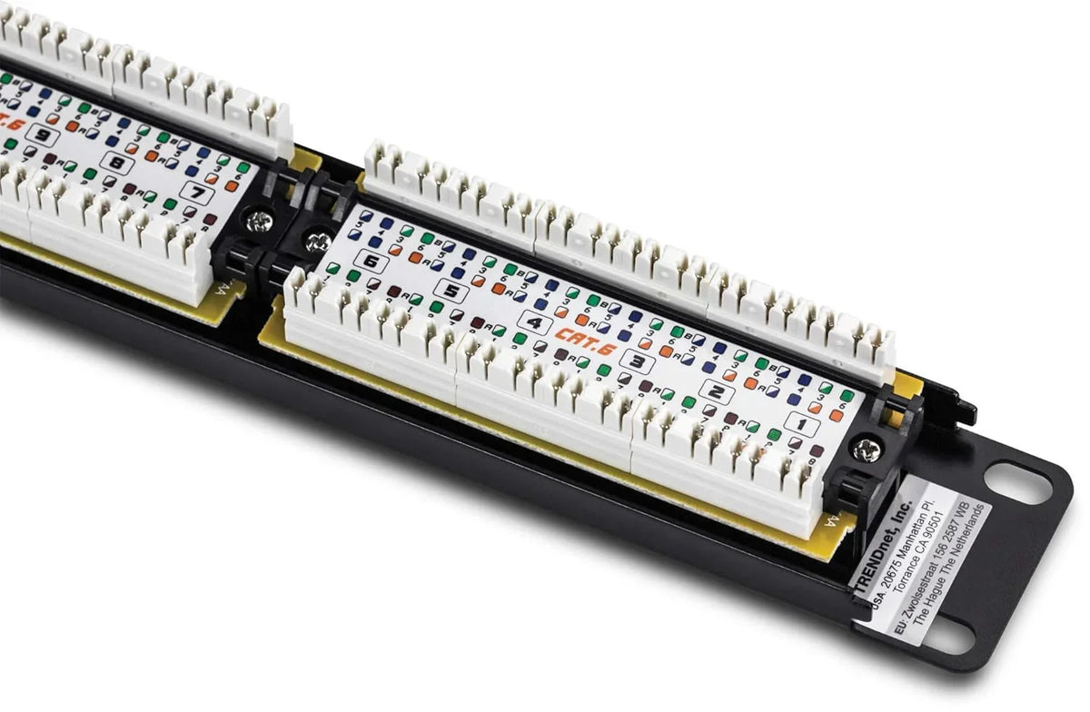 A management-type power distribution device with 6 output ports, model TPI-06, rack-mounted power distribution unit, equipped with 1 NEMA 5-15R bypass power socket, 1 gigabit RJ-45 interface, featuring overload protection and surge protection functio