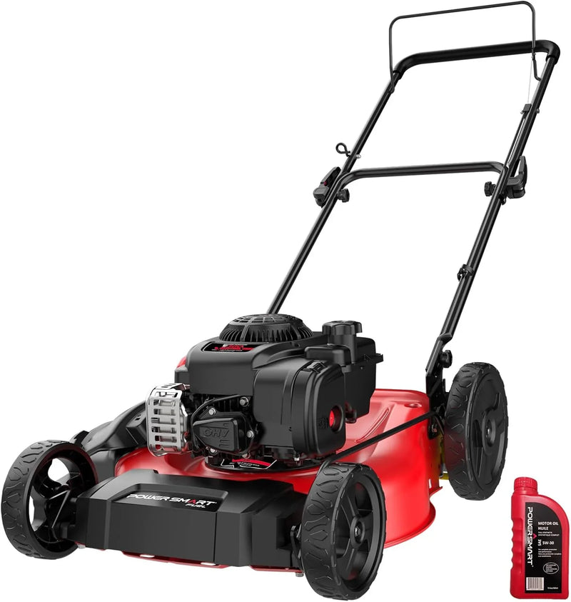 21" 2-in-1 Push Lawn Mower, 125cc Engine, Adjustable Cutting Height, Lightweight, Easy Assembly I6663