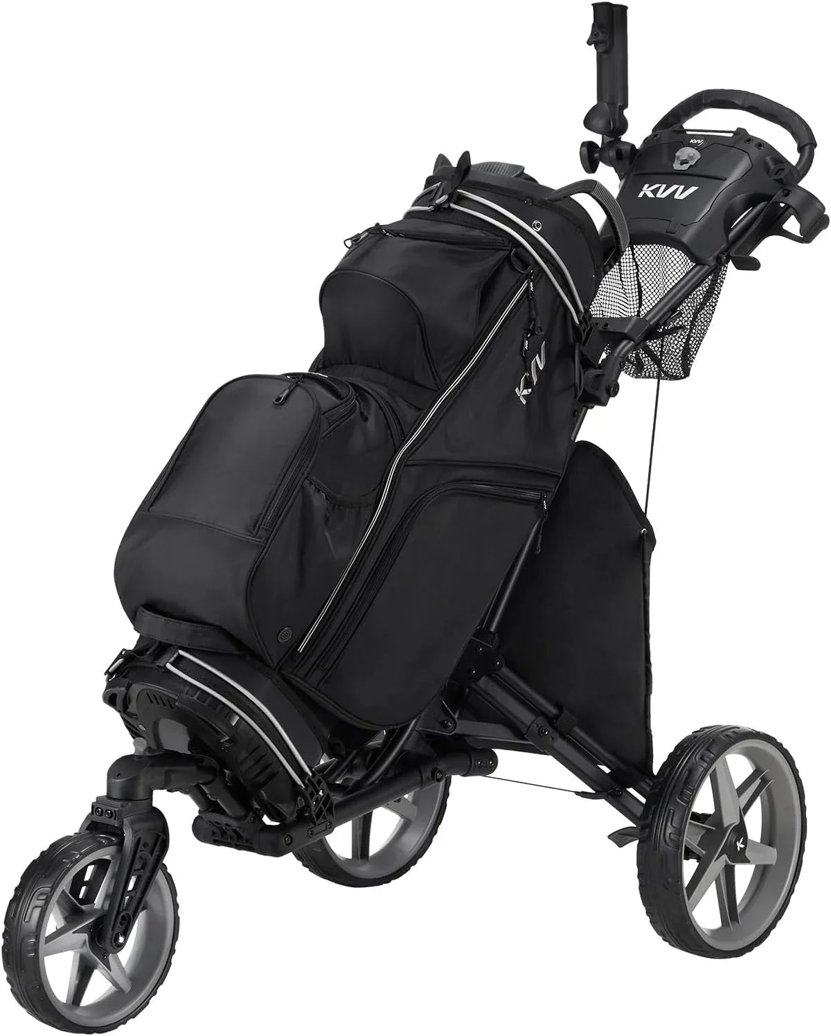 360-degree rotating front wheel golf cart, with opening and closing taking only one second - built-in free sunshade stand
