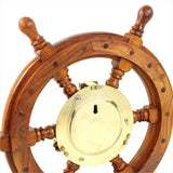 High-end home decoration clock - Sailboat copper hatches and rudder for navigation | Luxury office decorations | Wall decorations | Birthday gifts