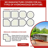 Premium Hot Tub Cover | Custom Made Replacement Spa Cover | Energy-Saving Hot Tub Covers Built for All Climates | 6, 5, or 4 inch Taper