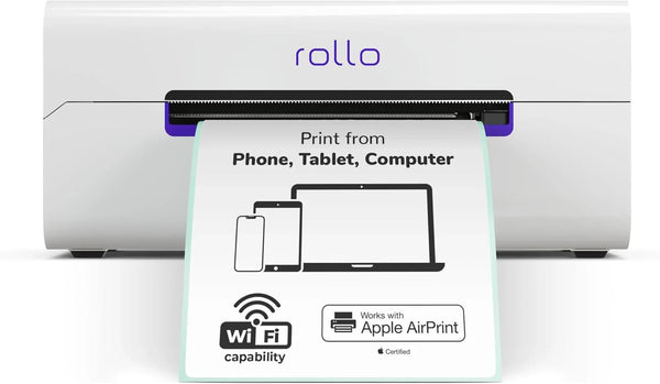 Wireless Shipping Label Printer - A Wi-Fi-enabled thermal label printer (size 4x6 inches), suitable for package shipping - Can be printed via AirPrint on iPhone, iPad, and Mac - Supports Windows, Chromebook, Android, and Linux systems Q6028