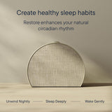 Sunrise alarm clock, audio equipment, smart lamp (rubber material) - White noise mode, screen-free sleep program