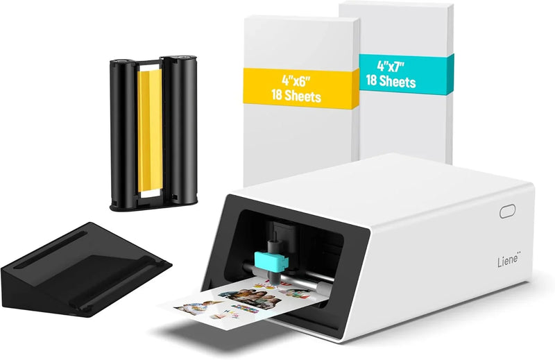 Color sticker printer and cutter - A multi-functional sticker manufacturing equipment that combines DIY creativity, custom label and gift production. Thermal transfer digital printing device, 300 DPI resolution, precise artificial intelligence automa H138