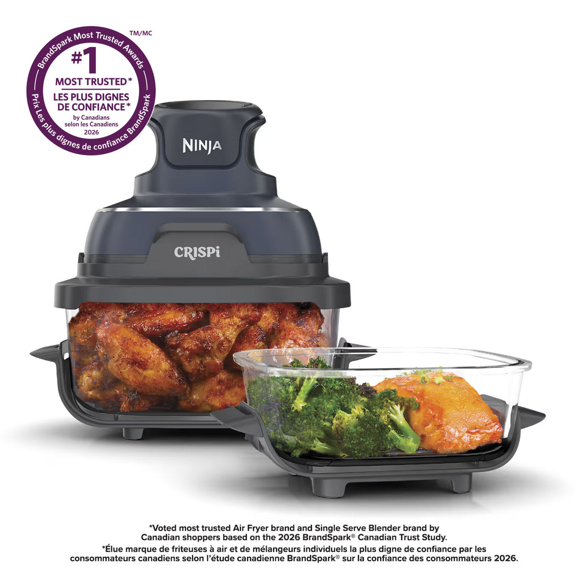 Ninja 4-in-1 Portable Glass Air Fryer Cooking System