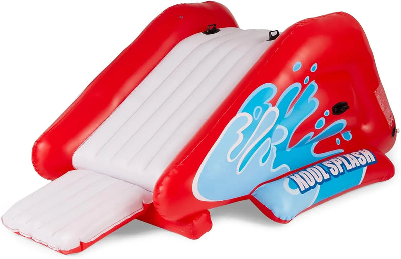 Kool Splash Inflatable Water Slide Swimming Pool Play Center with Built in Sprayers for Kids and Adults, Ages 6 and Up, Blue C6946