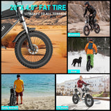 Electric Bike for Adults Ridstar, 1200W 30mph Moutain Bike,48V 15.6AH Battery E-Bike,20" Fat Tire Electric Motorcycle,Electric Bicycle 7 Speed Full Suspension