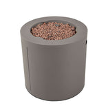 Aegean Steel Propane Fire Pit Hidden Tank in Mist Gray, 24-in